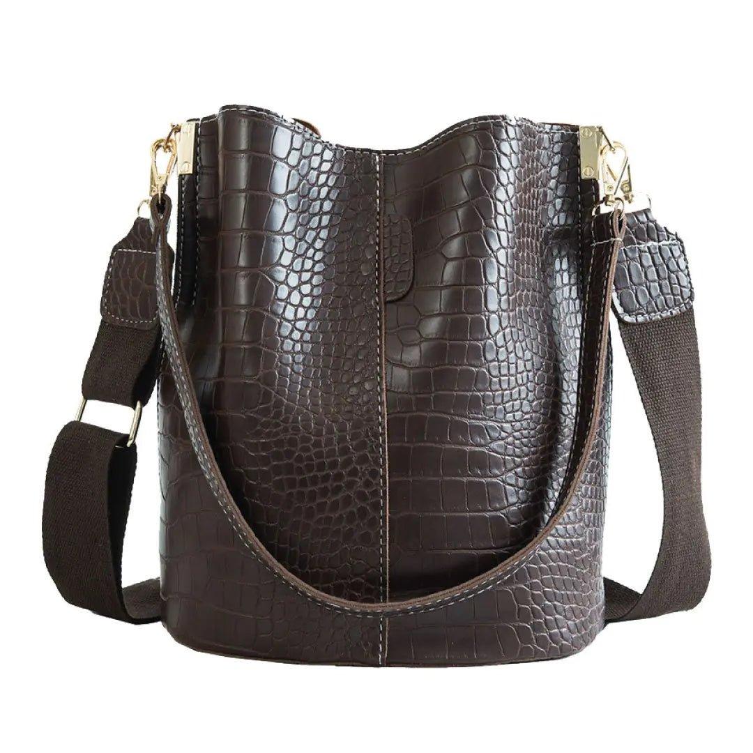 Blake Shoulder Bag - Chocolate Croc