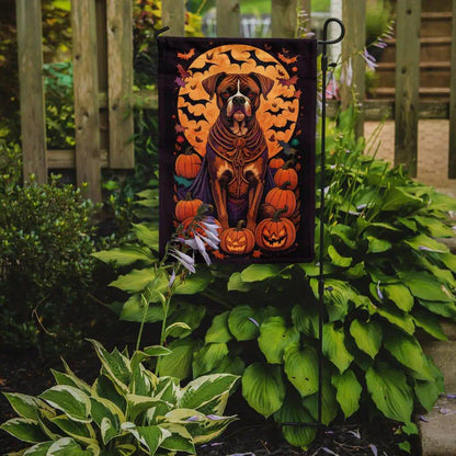 Boxer Witchy Halloween Garden Flag