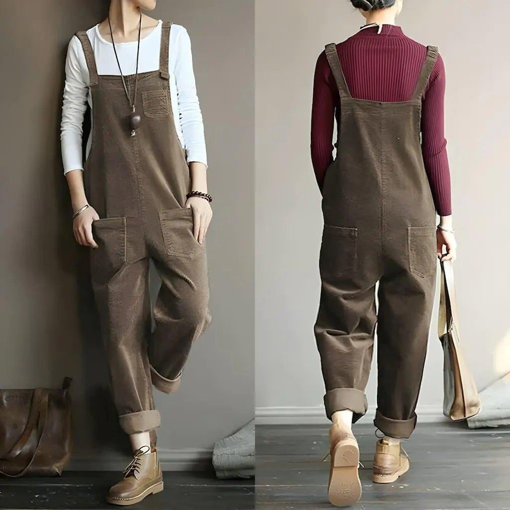 Brown Corduroy Jumpsuit