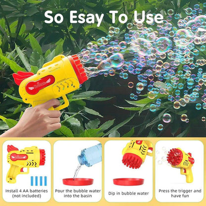 Bubble Gun Electric Automatic Soap Rocket