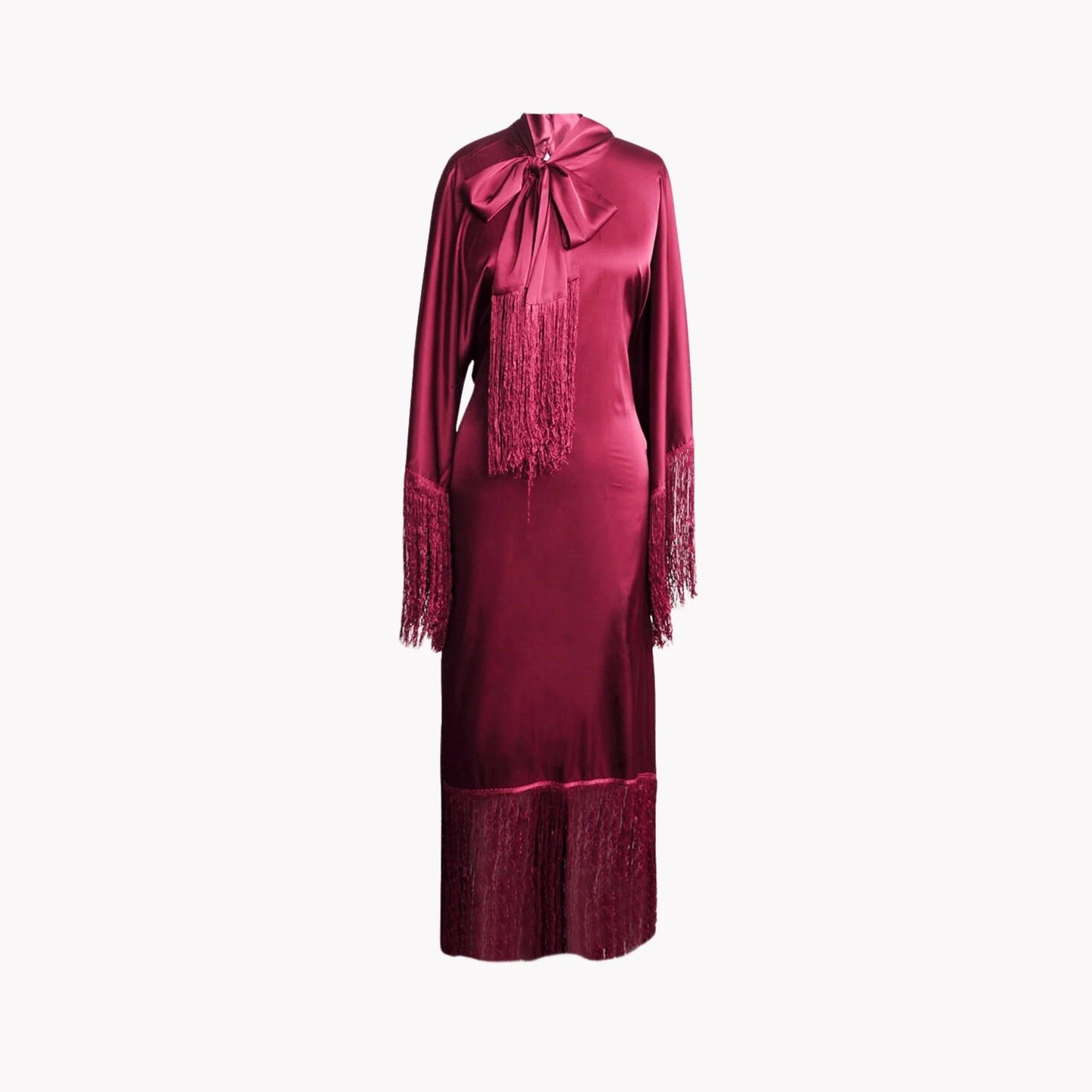 Burgundy Tassel Dress