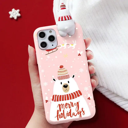 3D Merry Christmas Phone Case – Festive & Protective Holiday Charm