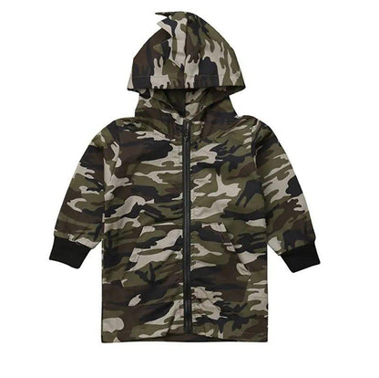 Camouflage Dinosaur Hooded Jacket for Boys