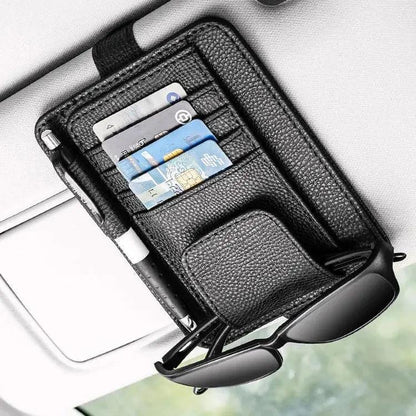 Car Sun Visor Bill Pen Business Card Holder