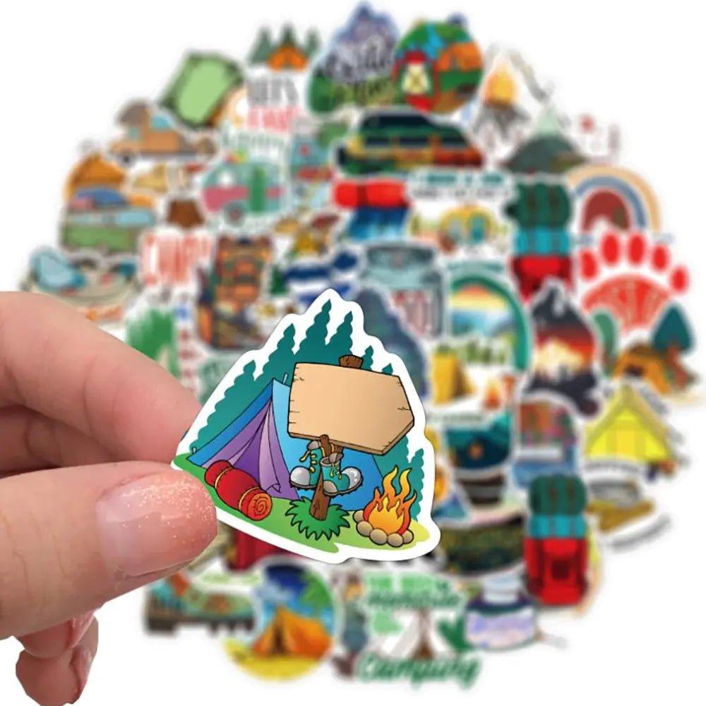 Cartoon Camping Graffiti Sticker