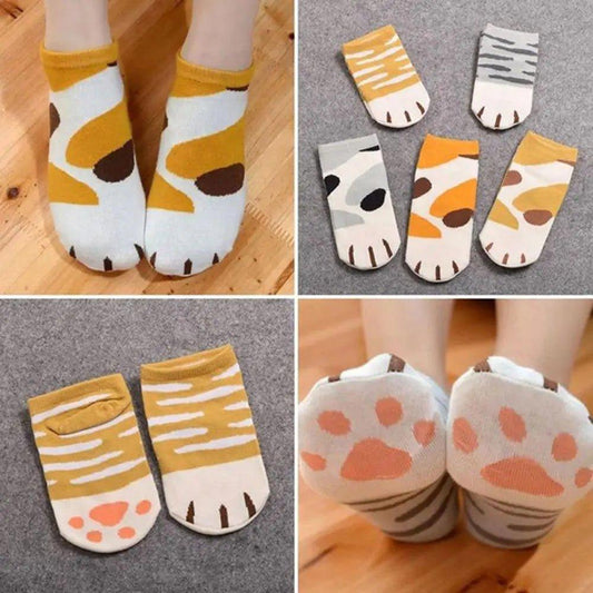 Cartoon Cute Cats Paw Socks