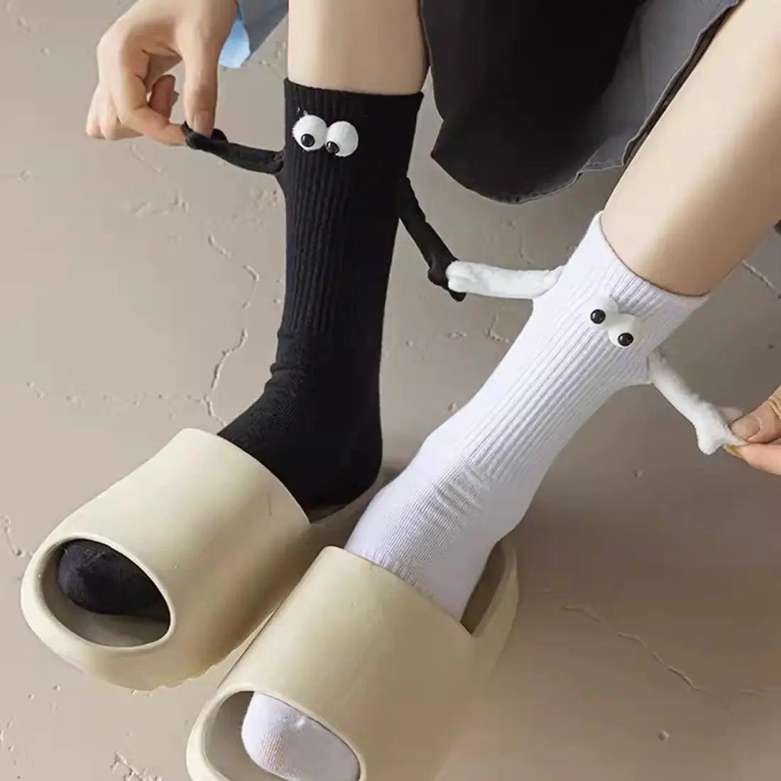 Cartoon Eye Hand Socks With Magnets