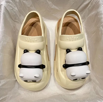 2024 Cute Panda Lamp Light Slippers for Women - Funny Summer Sandals