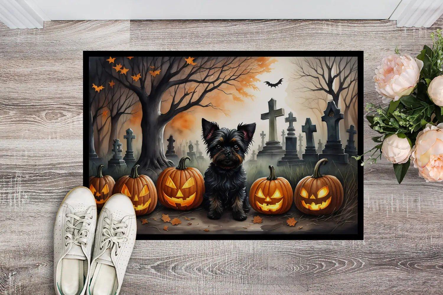 Celebrate Halloween with a Custom Affenpinscher Halloween Doormat | Durable, Weatherproof, and Non - Slip