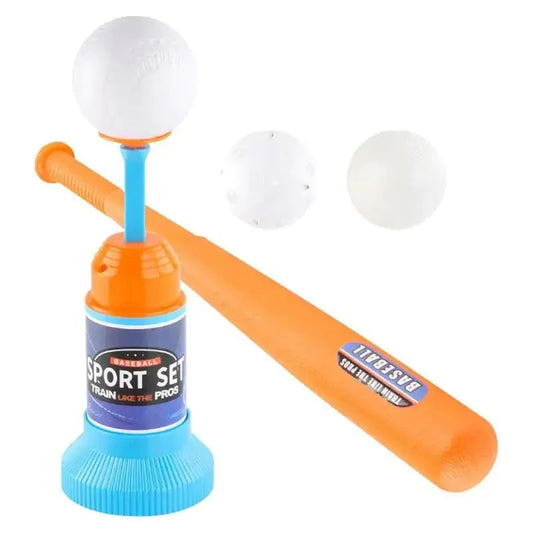 Children&#39;s Baseball Launcher Toy Set Baseball Tees Include 3 Balls Launcher Outdoor Sports Automatic Ball Toys Gifts for Toddler - Home Kartz