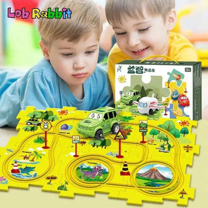 Children's Educational Puzzle Track Car