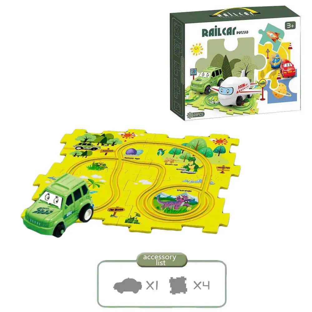 Children's Educational Puzzle Track Car