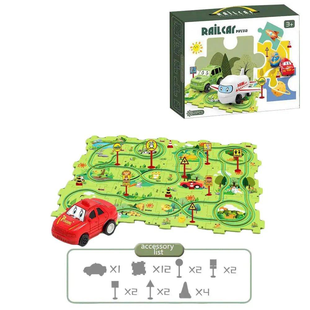 Children's Educational Puzzle Track Car