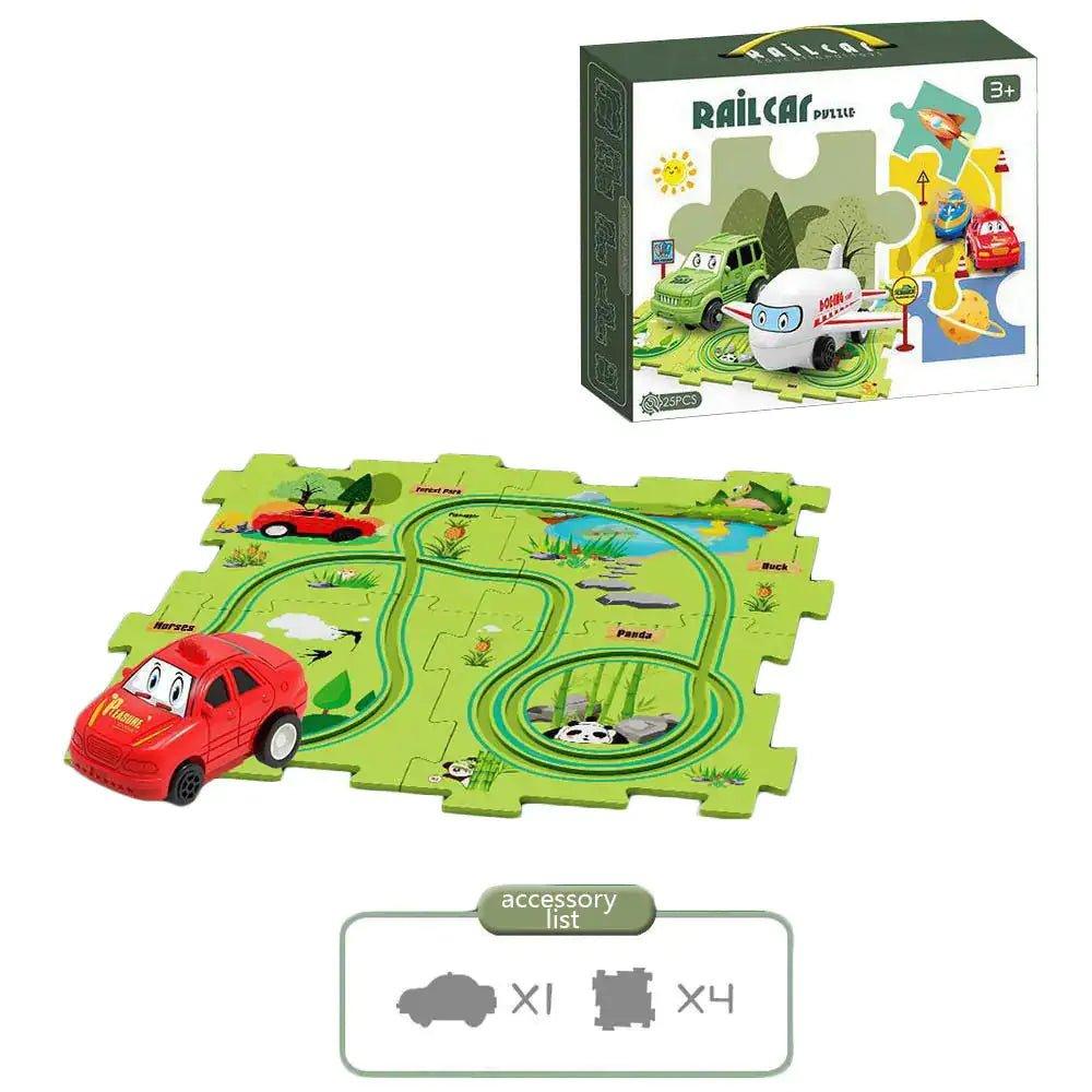 Children's Educational Puzzle Track Car