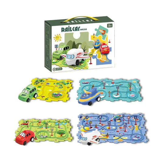 Children's Educational Puzzle Track Car