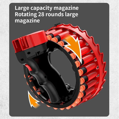 Children's Tactical Hang Ring Gun Sets with Rotating Clip Darts for Nerf Series Toy