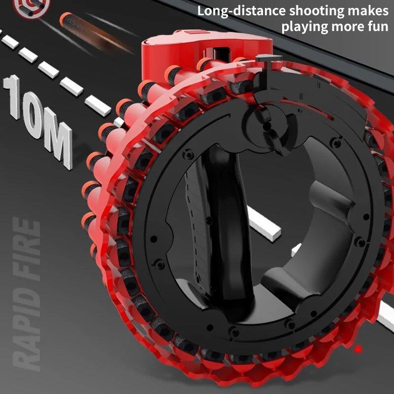 Children's Tactical Hang Ring Gun Sets with Rotating Clip Darts for Nerf Series Toy