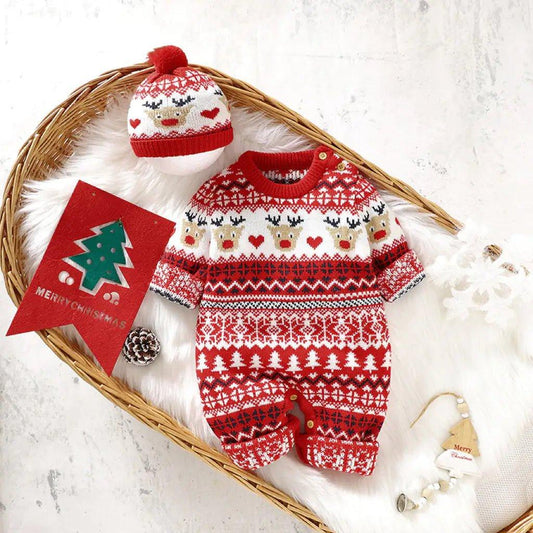 Christmas Pattern Newborn Romper