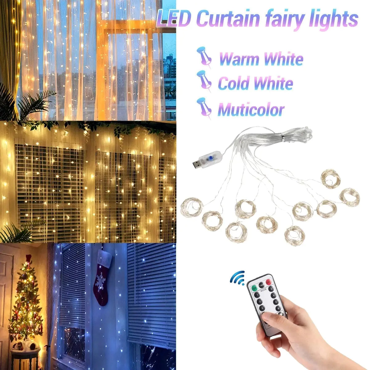 LED Curtain Lights – Transform Your Space with Magical, Festive Lighting ✨🎄