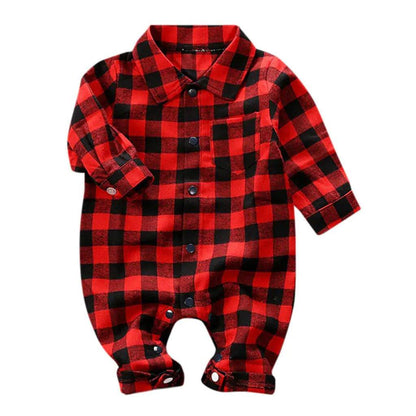 Cozy Baby Plaid Onesie Jumpsuit for Ultimate Comfort