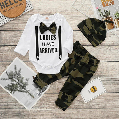 Cute 3PCS Set Newborn Baby Boy Clothes - Home Kartz