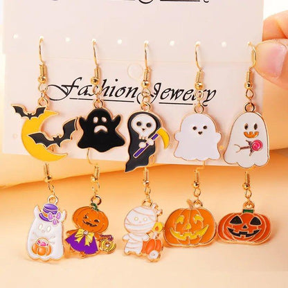 Cute Enamel Halloween Dangle Earrings