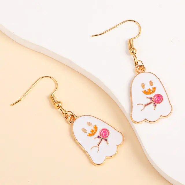 Cute Enamel Halloween Dangle Earrings