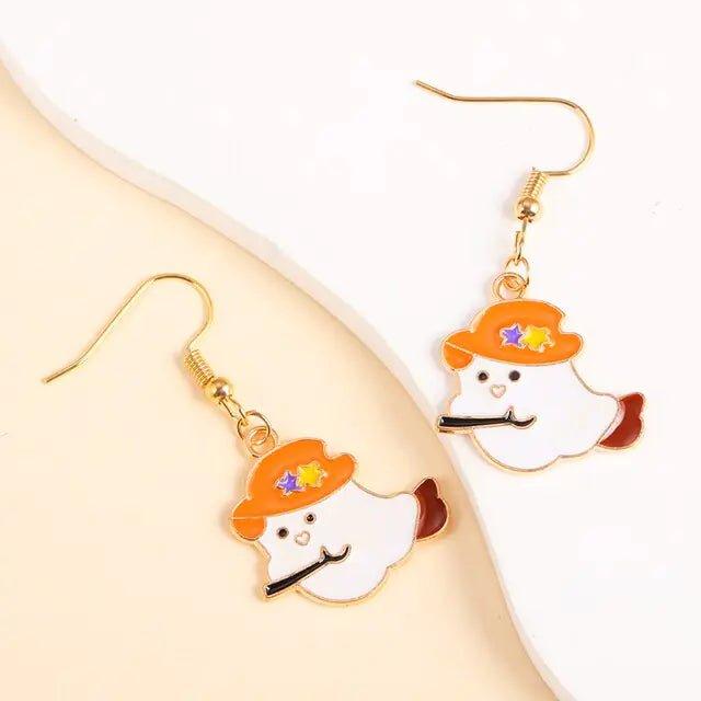 Cute Enamel Halloween Dangle Earrings