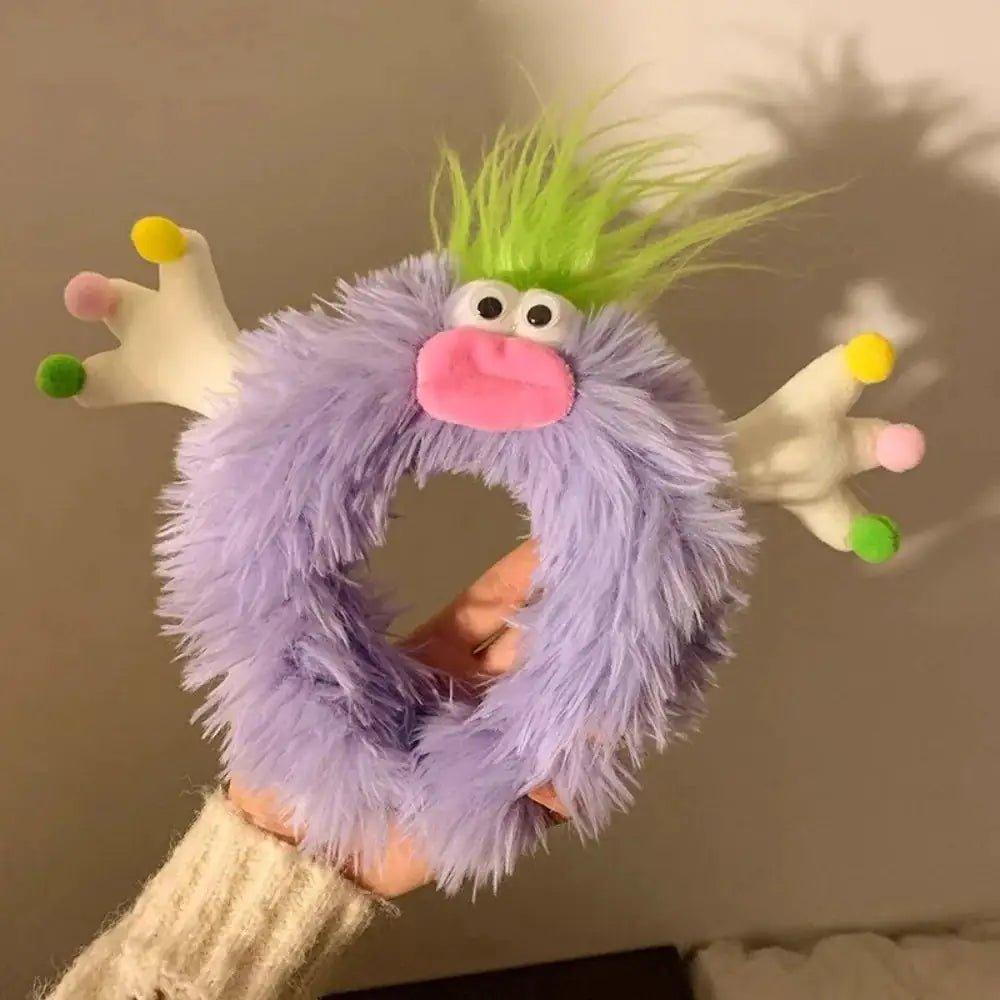 Cute Monster Purple Fur Headband