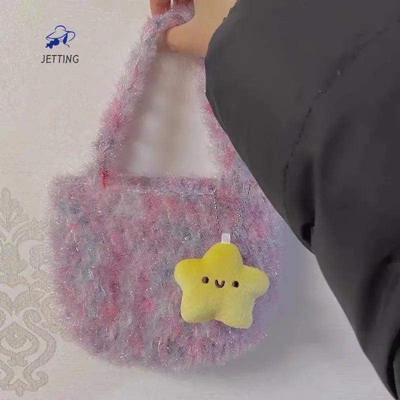 Cute Stars Plush Toy Doll Squeak Keychain