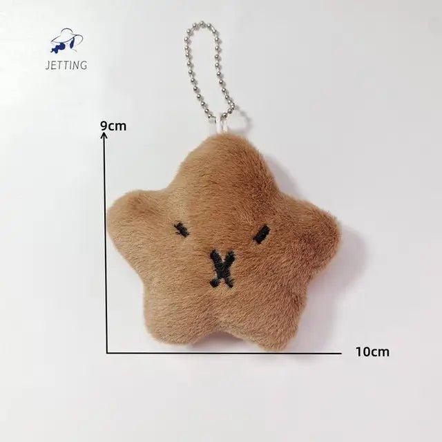 Cute Stars Plush Toy Doll Squeak Keychain