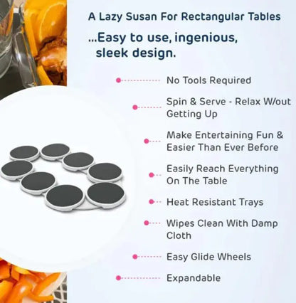 Food Tray – Rotating Portable Tray for Easy Dining and Sharing