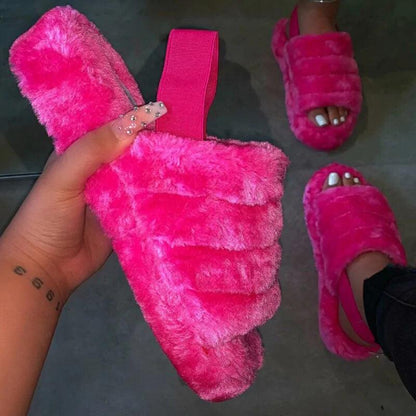 2020 Women Indoor Fur Slides