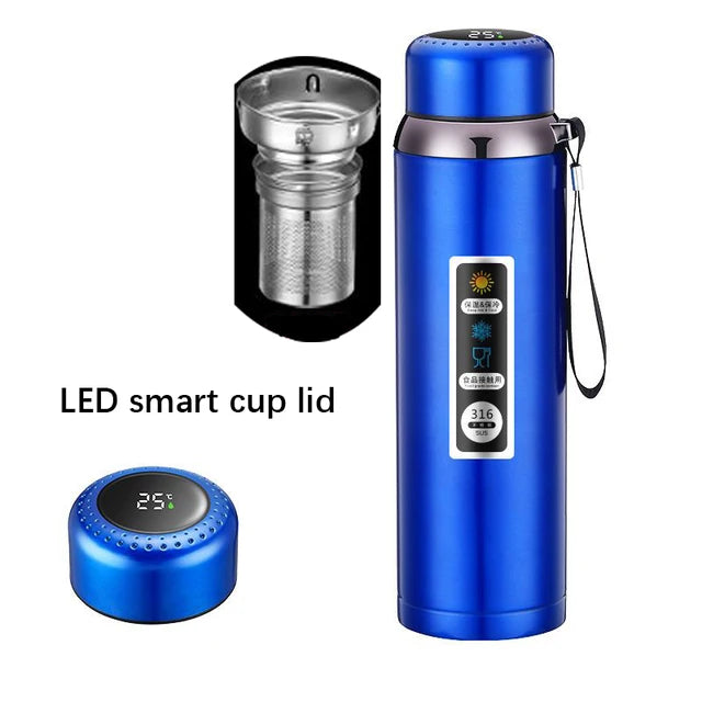 Stay Hydrated with Our Smart Thermos: Advanced 316 Stainless Steel Bottle with LED Display