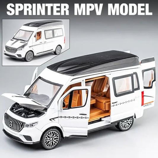 Discover the Ultimate Playtime Companion: 1:24 Alloy Benz Sprinter MPV Van Toy Car