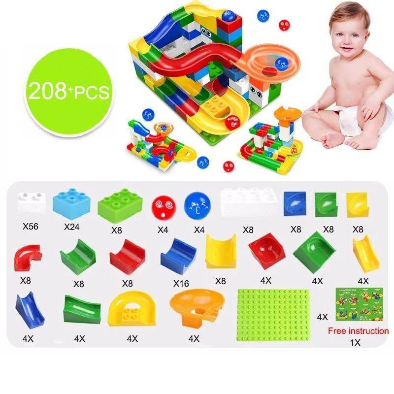 Duploed Blocks Funnel Slide Bricks Toys For Children