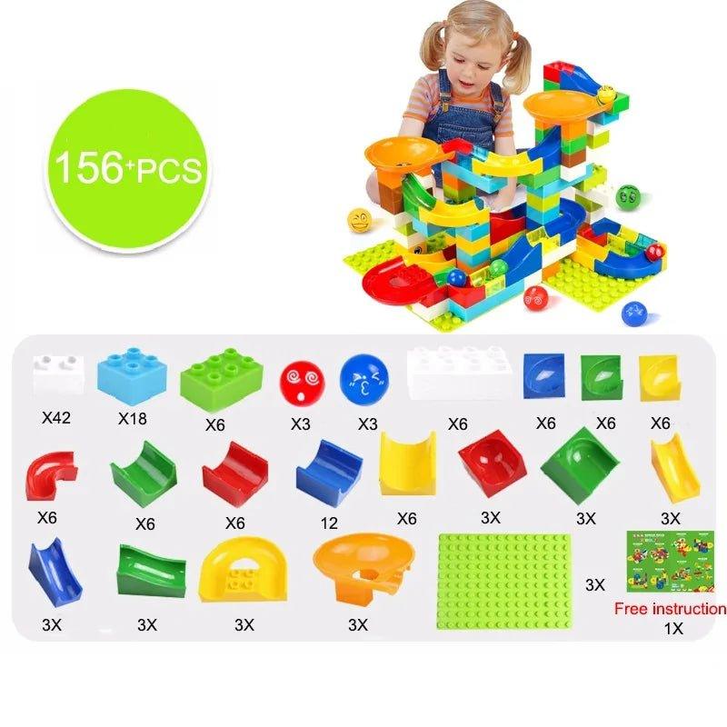 Duploed Blocks Funnel Slide Bricks Toys For Children