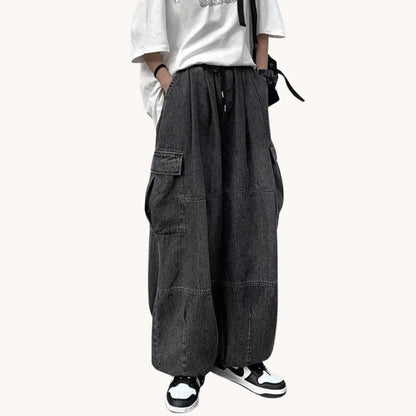 Elastic Waist Loose Parachute Pants