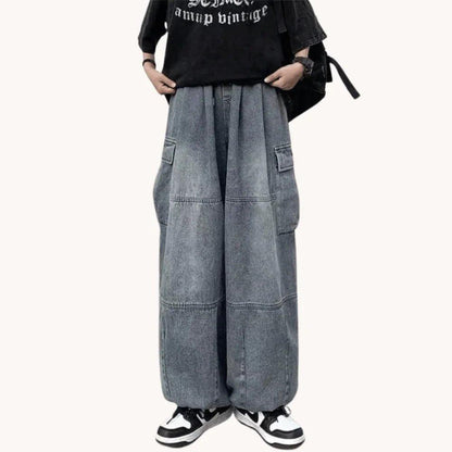 Elastic Waist Loose Parachute Pants