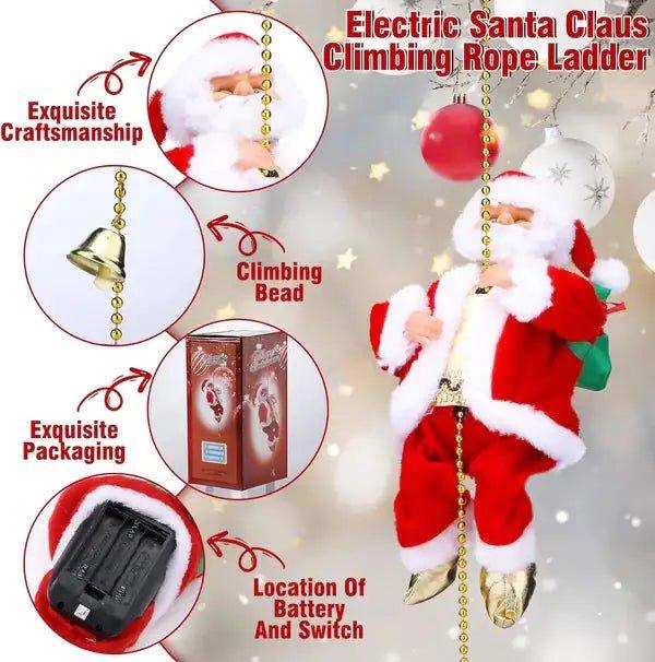 Electric Chimney Climbing Santa Claus Musical Toy