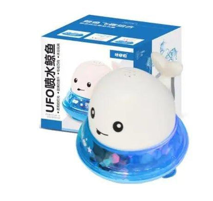 "Electric Whale Bath Ball: Water Spray Shower Toy with Light and Music