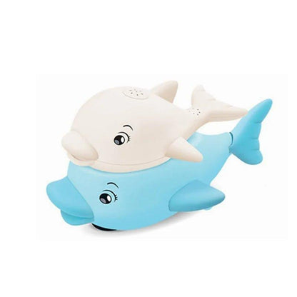 "Electric Whale Bath Ball: Water Spray Shower Toy with Light and Music