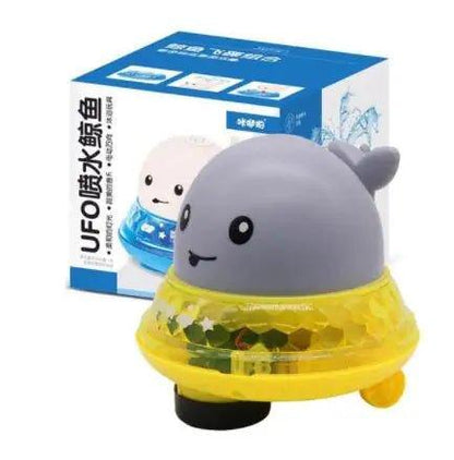 "Electric Whale Bath Ball: Water Spray Shower Toy with Light and Music