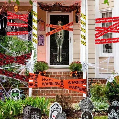 Elevate Your Halloween Décor with Hauntingly Captivating Halloween Warning Caution Tape