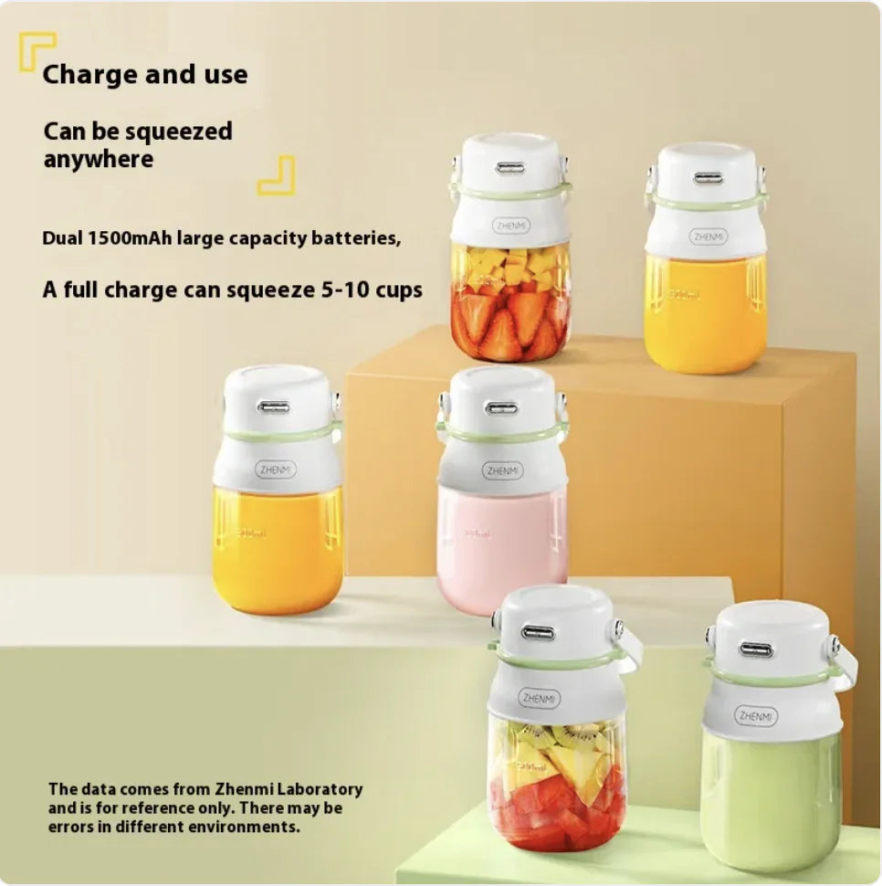 Portable Juicer Cup – Battery Operated, Stainless Steel Lining, Compact & Powerful for Fresh Juices Anywhere