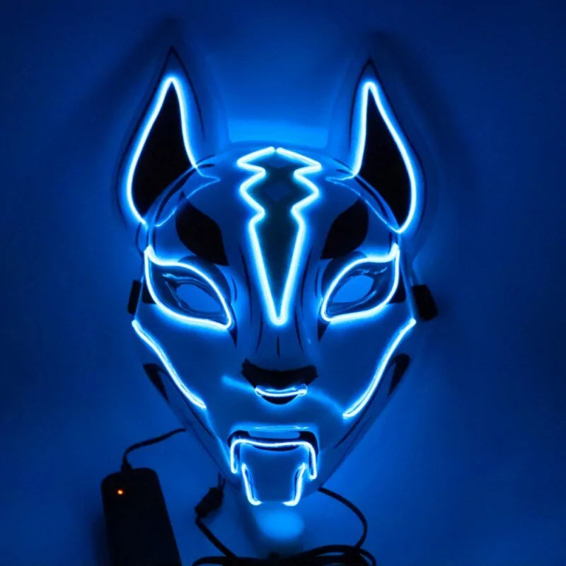 Illuminate Your Look with the Neon LED Luminous Joker Mask for Halloween and Parties 🎃