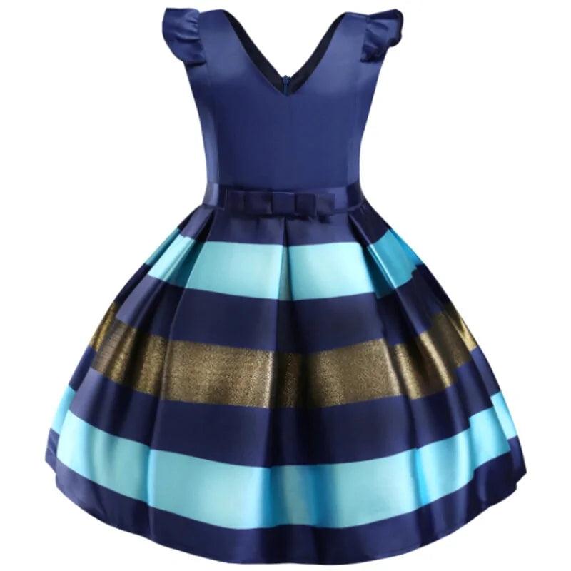 Adorable Baby Girls Flower Striped Dress: Style and Comfort Combined!