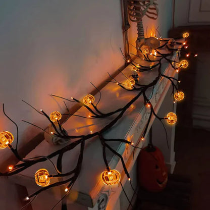 Spooky Pumpkin LED String Lights – Perfect Halloween Decoration for Indoors & Outdoors