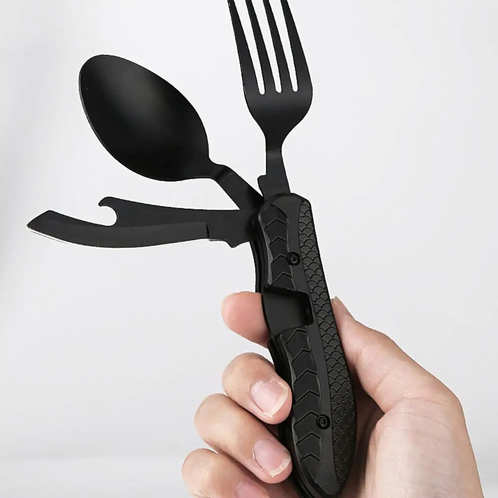 Compact Combo Knife Fork Tool | Perfect for Camping, Hiking and On-the-Go Meals - Home Kartz