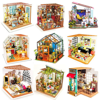 Build Your Dream Miniature Home with Our DIY Handmade House Piece Puzzle - Perfect for Craft Lovers!